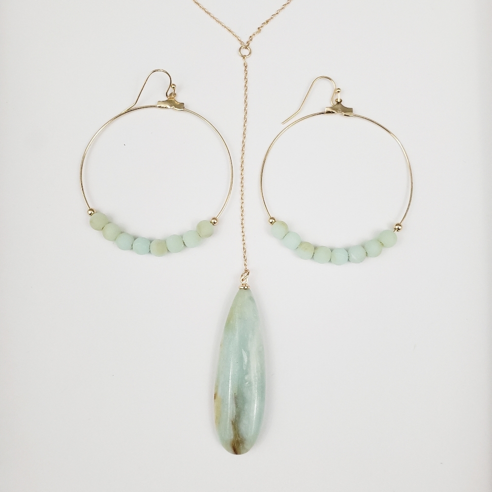 HAZEL 》Necklace + Earring Set - Picture 3 of 4